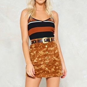 Nasty Gal Floral Button Down Skirt